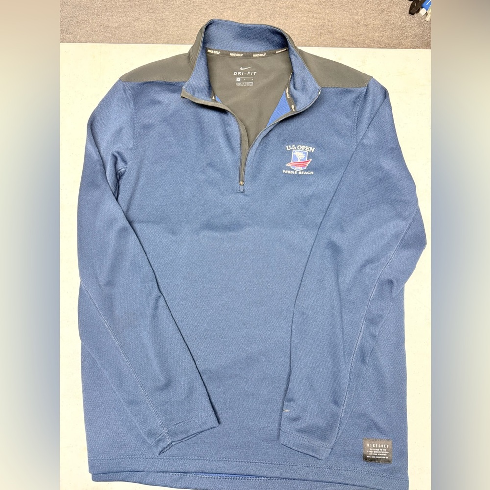 Nike Golf Navy Dri-Fit Quarter Zip Pullover 2019 U.S. Open